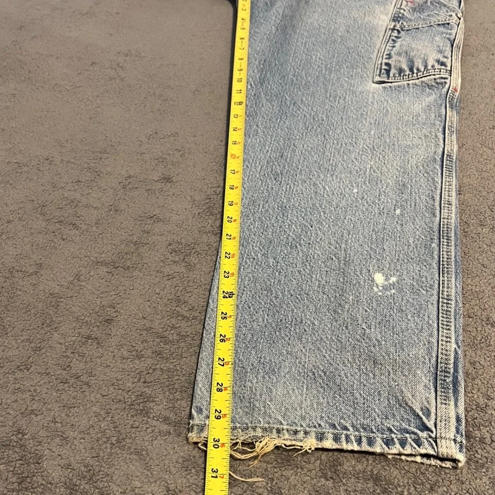 Vintage Dickies Carpenter Jeans Mens 36x30 Distressed Paint Splatter Workwear
